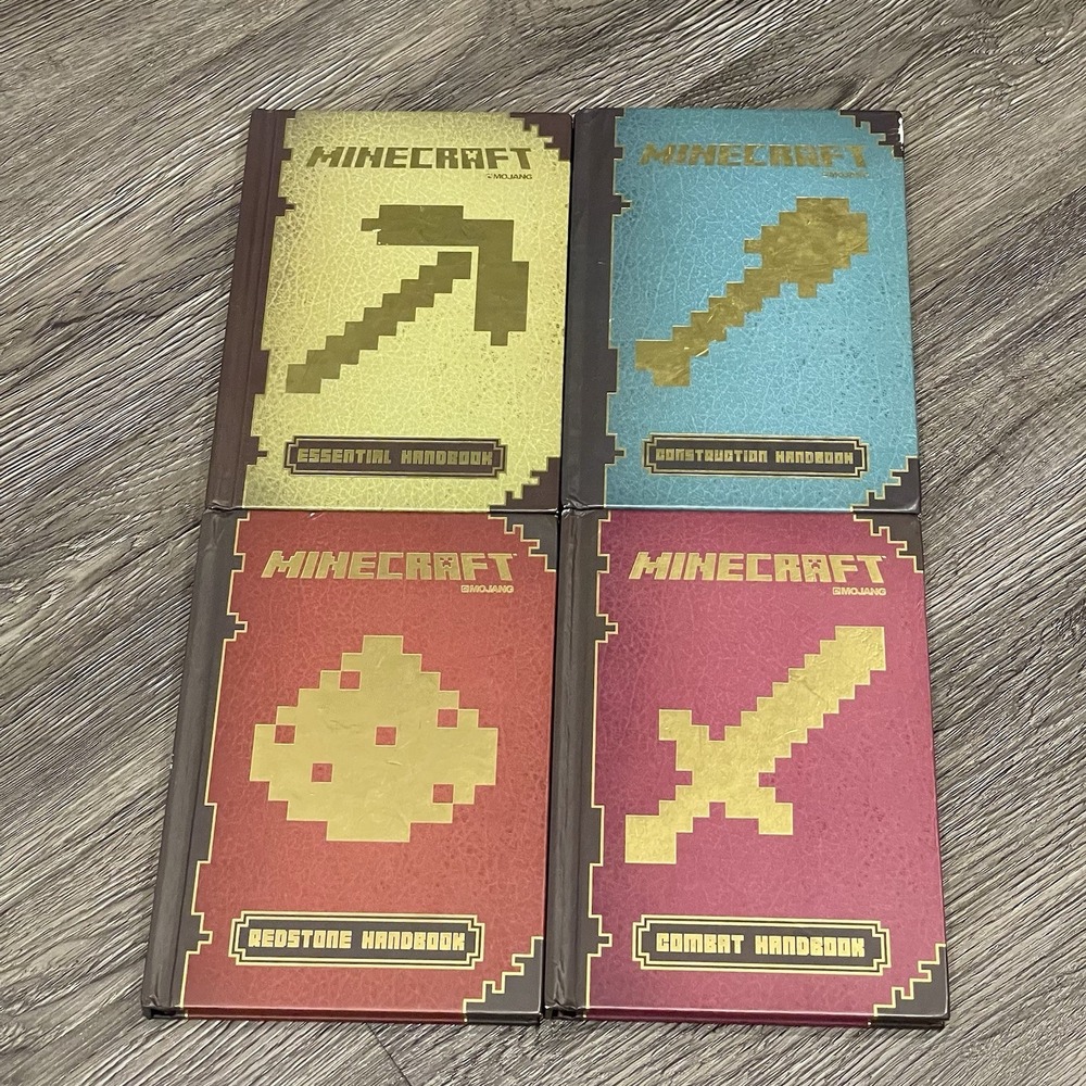 Minecraft Handbook Complete Set 4 Hardcover Mojang Scholastic Redstone‎ Combat - Picture 2 of 11